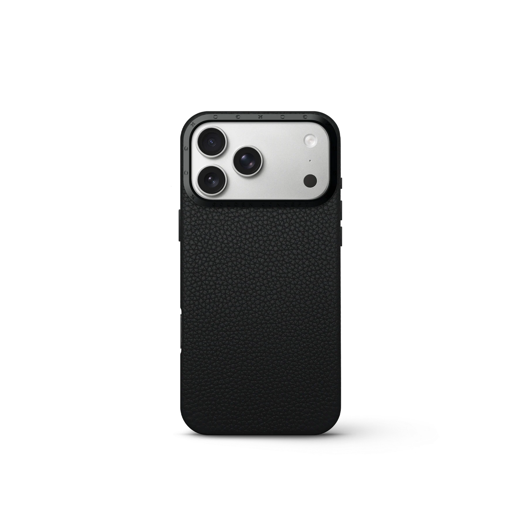 iPhone Case 18 & 17 &mdash; Full-Grain Leather Black