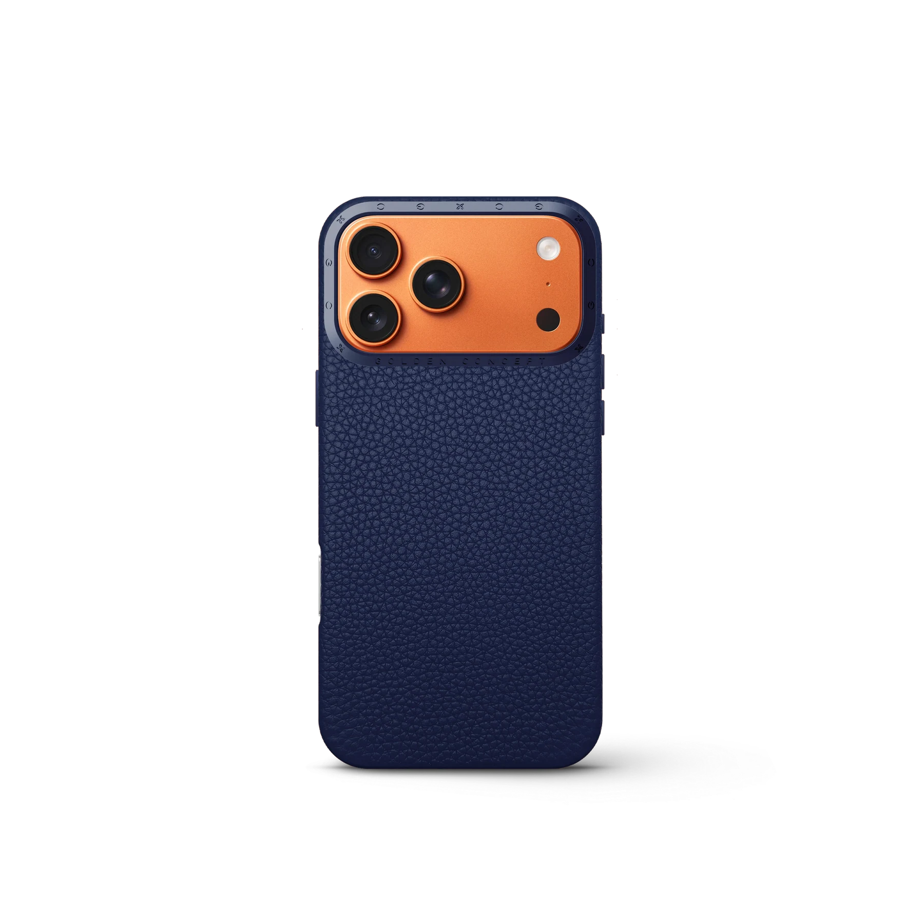 iPhone Case 18 & 17 &mdash; Full-Grain Leather Midnight Blue view 3