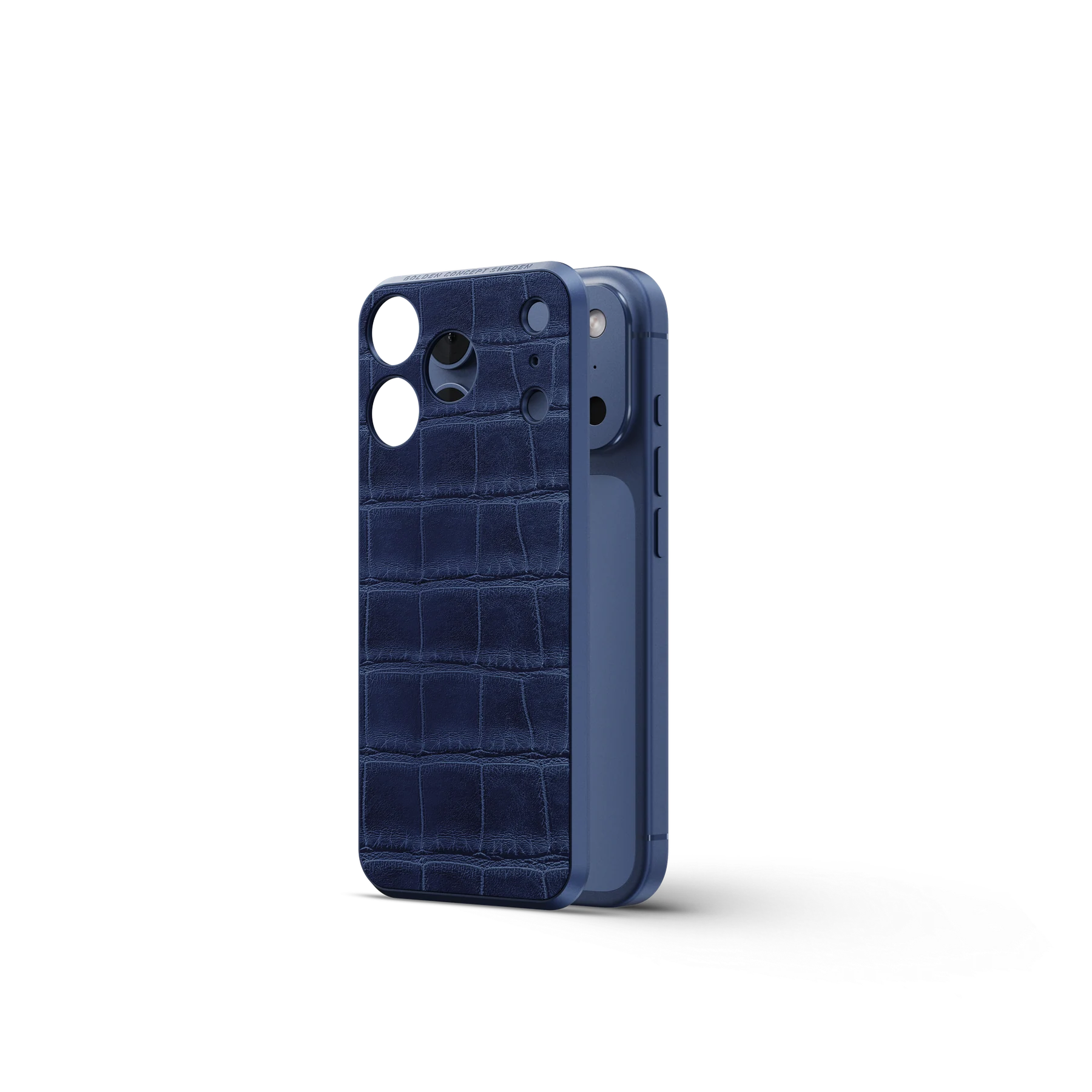 iPhone 17 Magnetic Shield &mdash; Croco Midnight Blue view 3