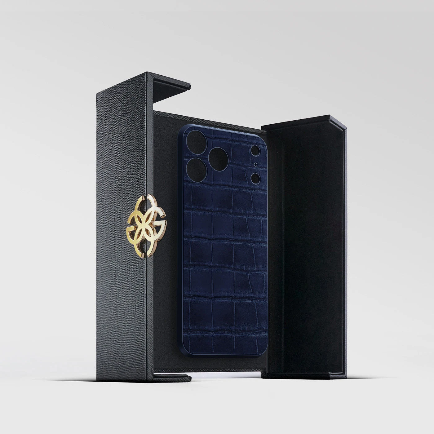 iPhone 17 Magnetic Shield &mdash; Croco Midnight Blue view 8