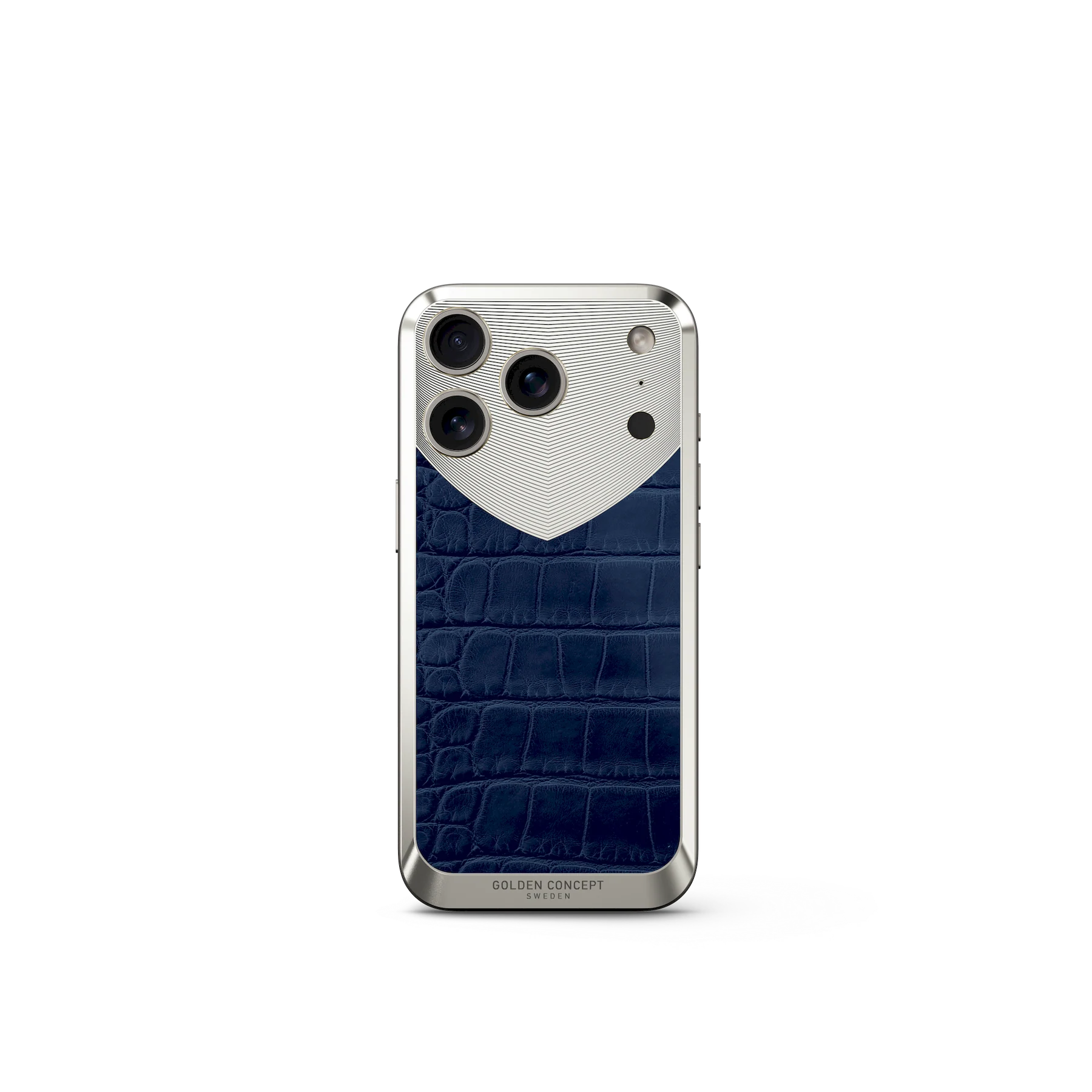 iPhone 17 Magnetic Shield &mdash; Matte Blue Alligator