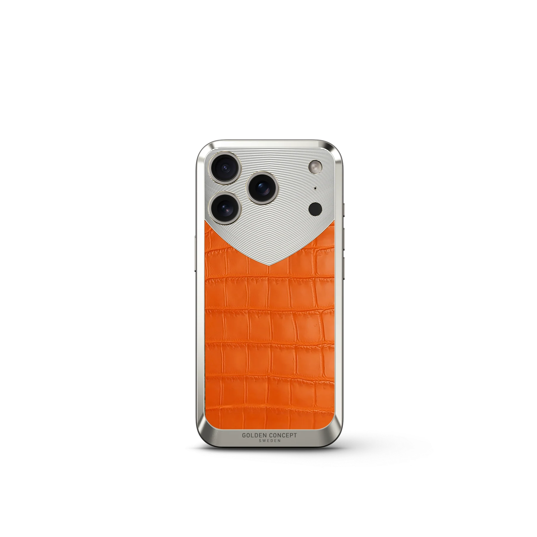 iPhone 17 Magnetic Shield &mdash; Matte Orange Alligator