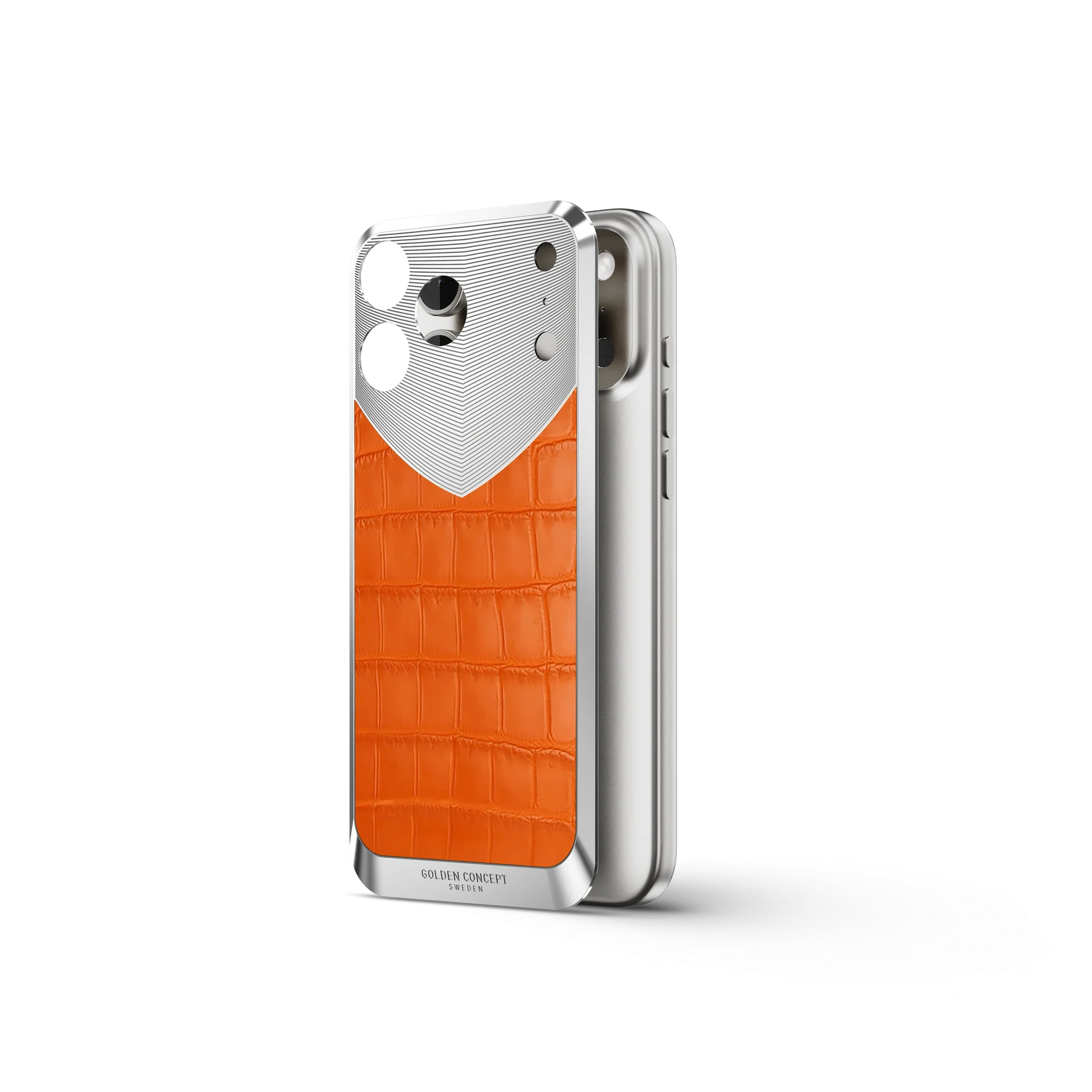iPhone 17 Magnetic Shield &mdash; Matte Orange Alligator view 3