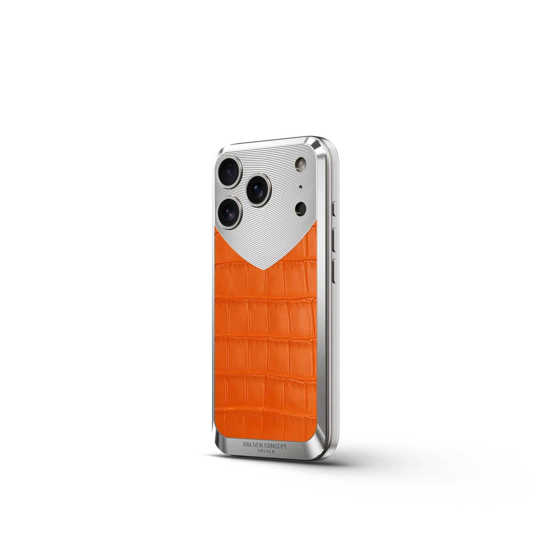 iPhone 17 Magnetic Shield &mdash; Matte Orange Alligator view 4