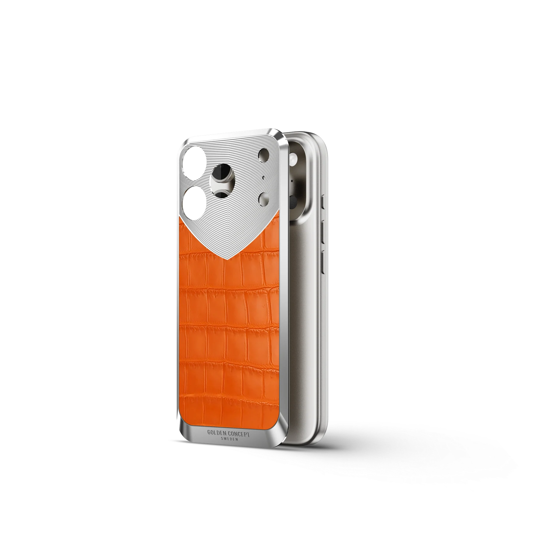 iPhone 17 Magnetic Shield &mdash; Matte Orange Alligator view 5