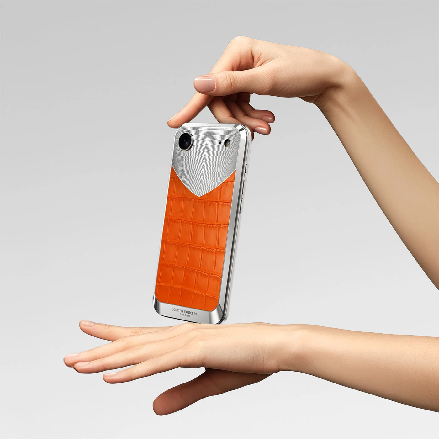 iPhone 17 Magnetic Shield &mdash; Matte Orange Alligator view 10