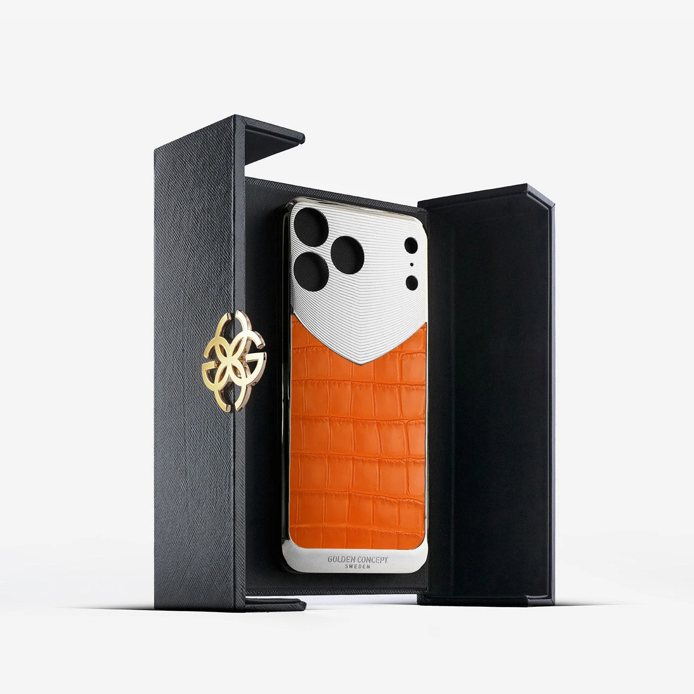 iPhone 17 Magnetic Shield &mdash; Matte Orange Alligator view 13