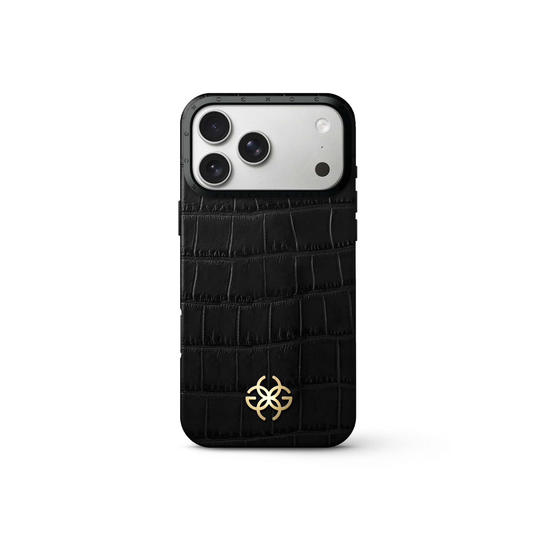 iPhone Case 18 & 17 &mdash; Embossed Croco Logo (Pro Max)