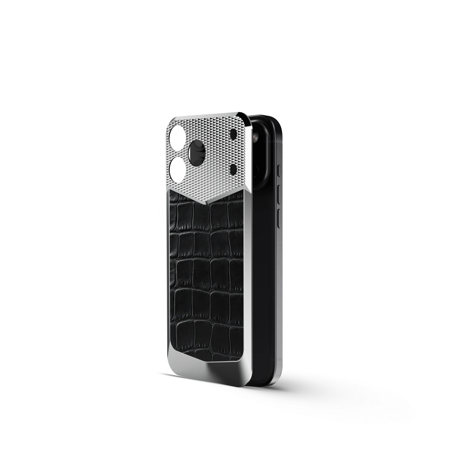 iPhone 18 EV Magnetic Shield &mdash; Black Alligator view 3