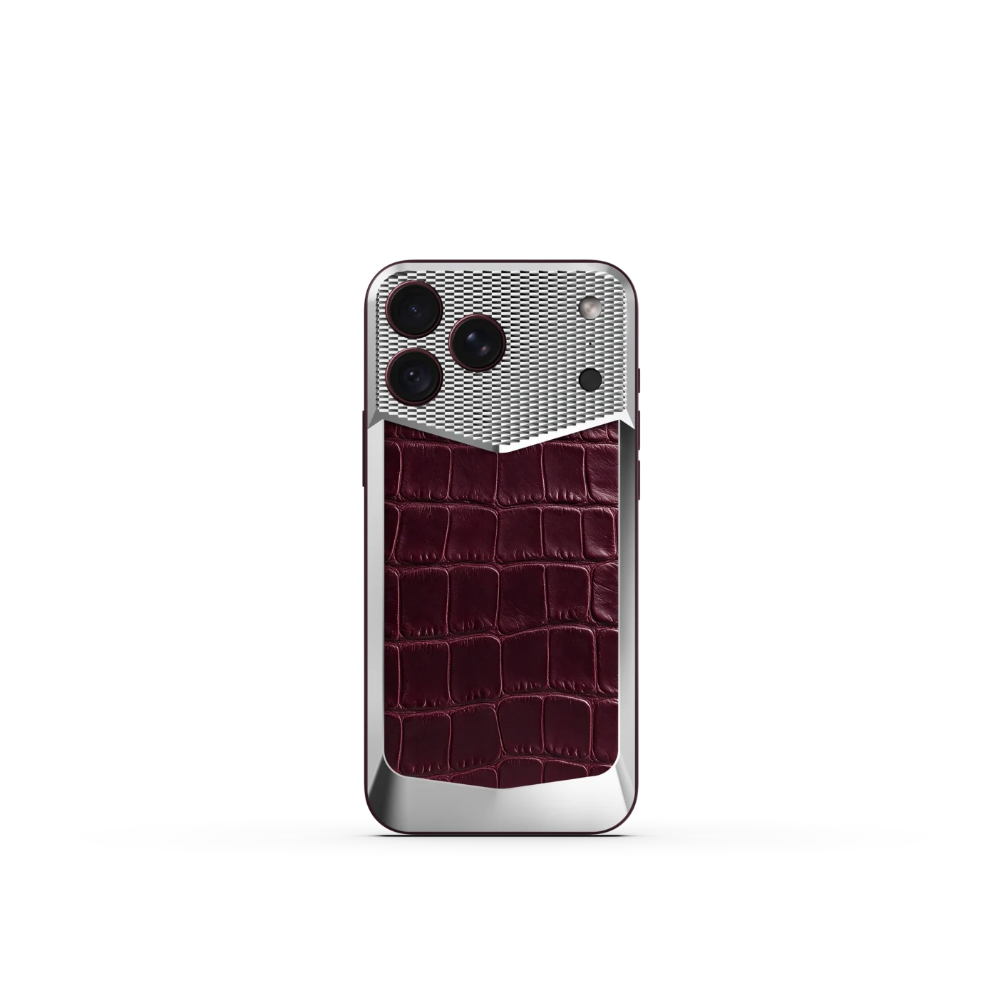 iPhone 18 EV Magnetic Shield &mdash; Burgundy Alligator