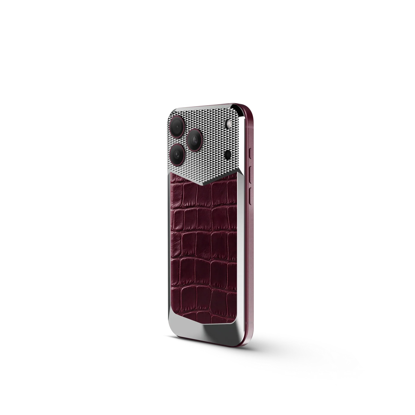 iPhone 18 EV Magnetic Shield &mdash; Burgundy Alligator view 2