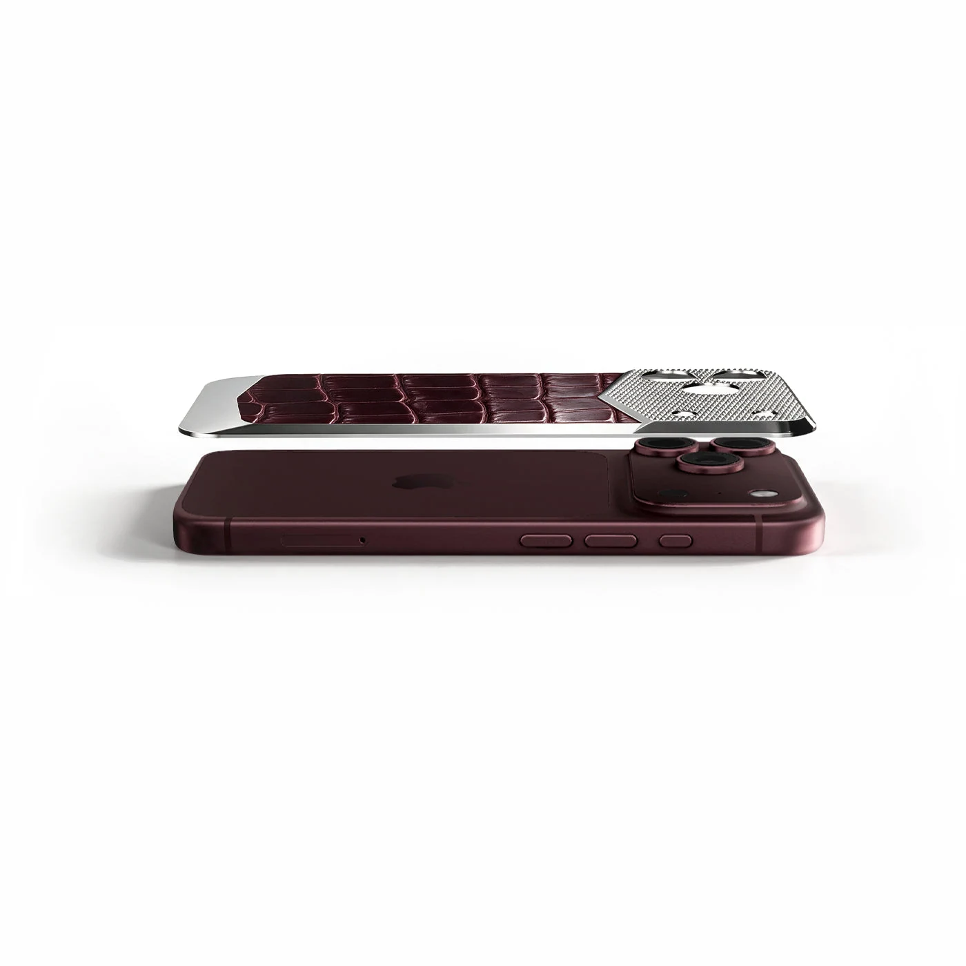 iPhone 18 EV Magnetic Shield &mdash; Burgundy Alligator view 4