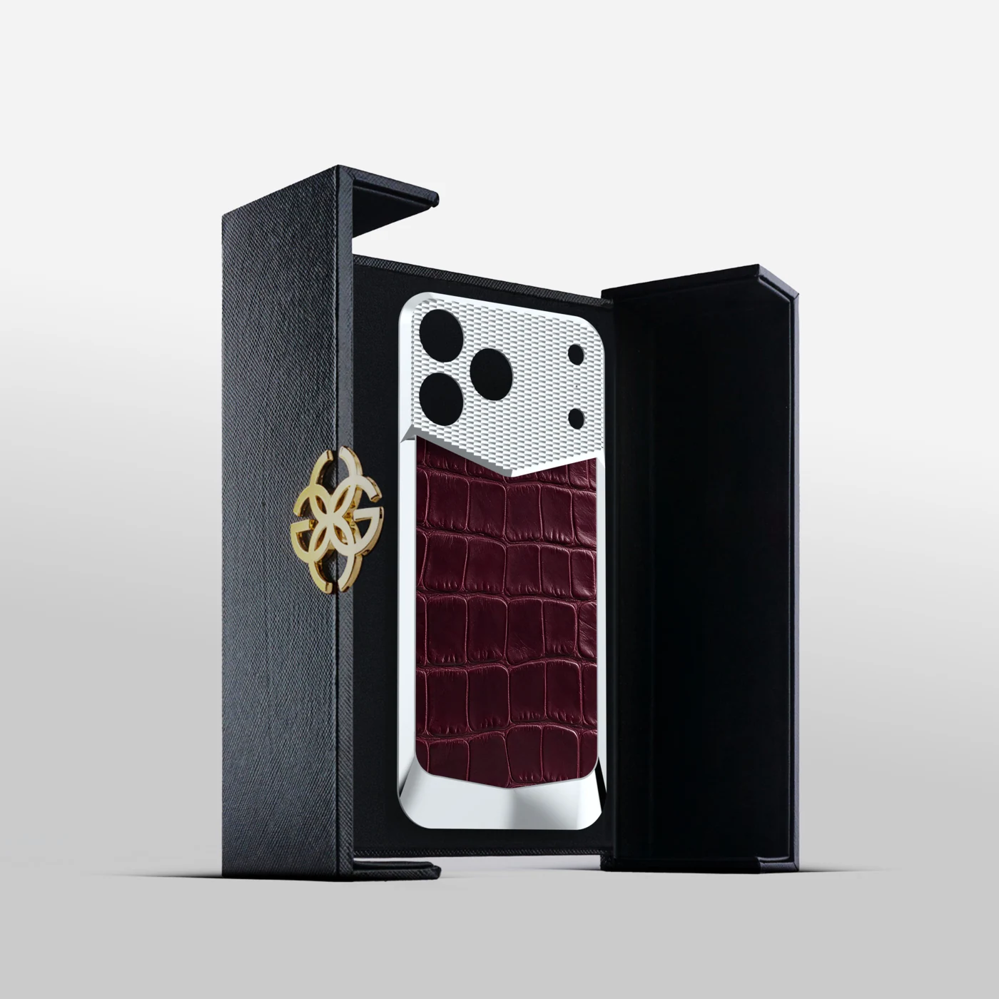 iPhone 18 EV Magnetic Shield &mdash; Burgundy Alligator view 9