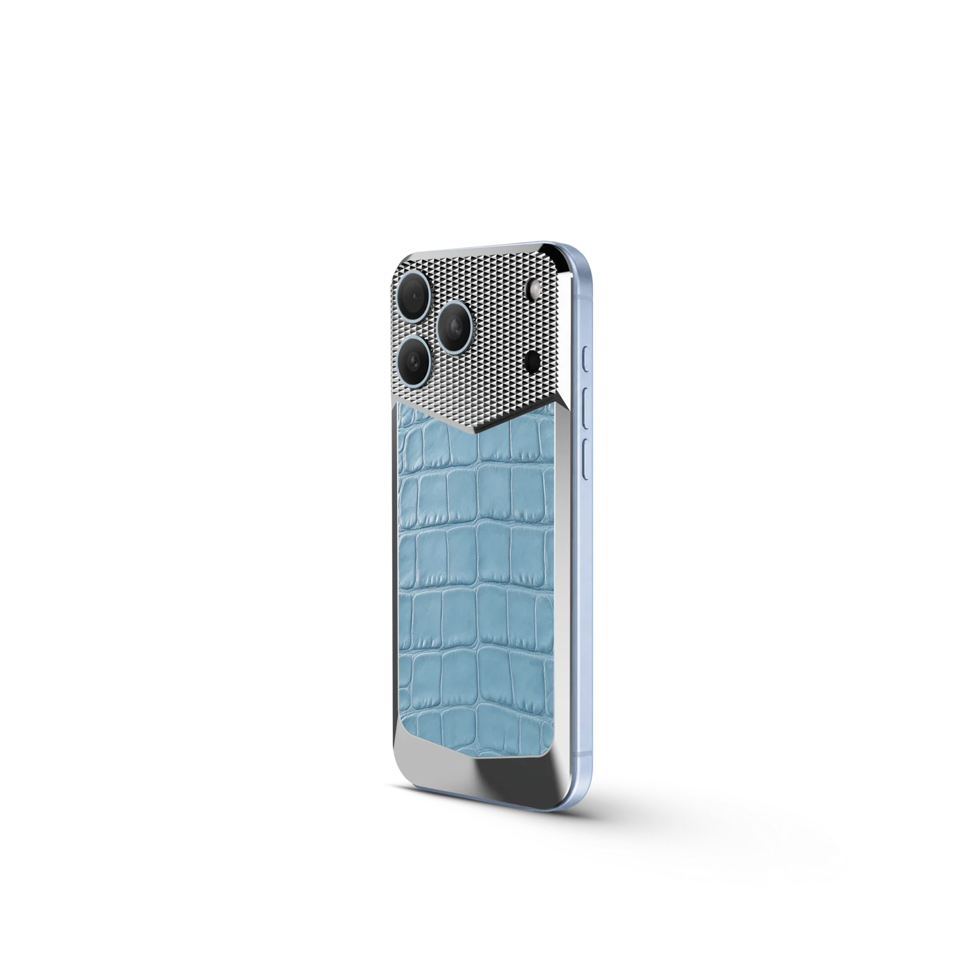 iPhone 18 EV Magnetic Shield &mdash; Light Blue Alligator view 2