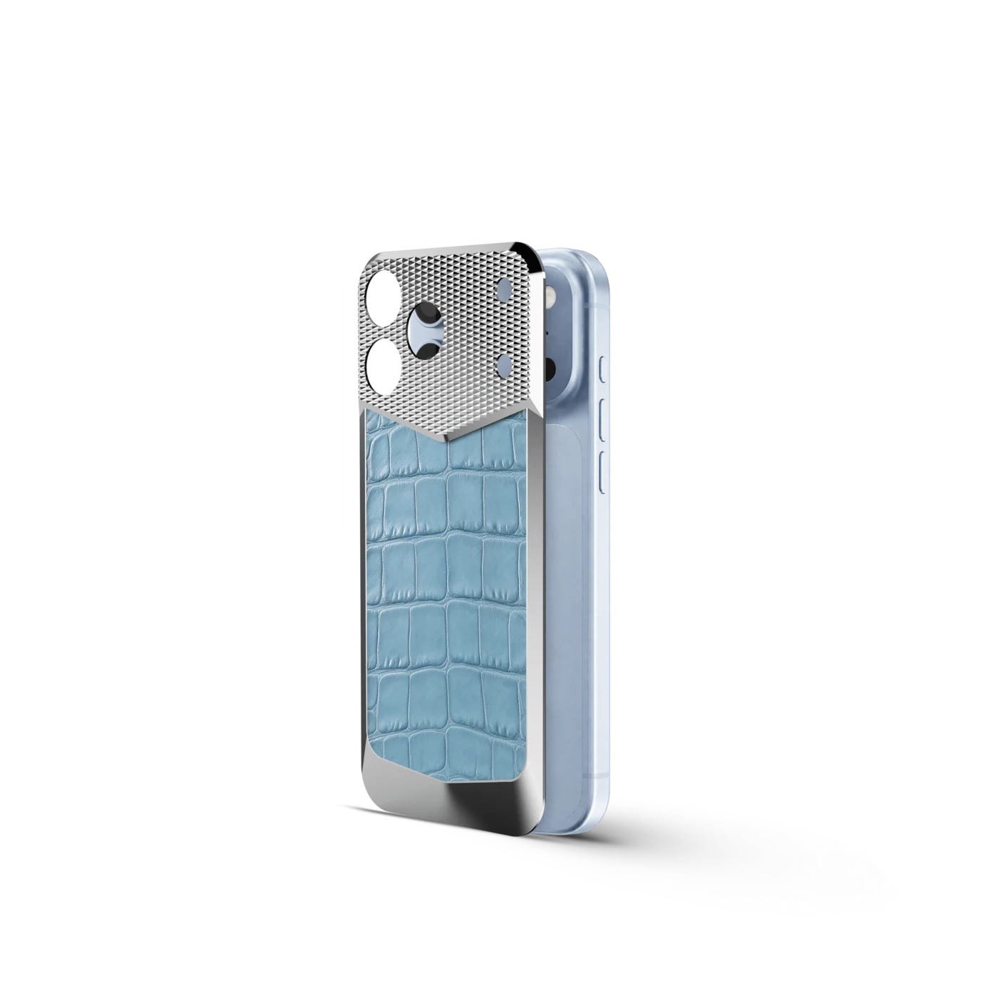 iPhone 18 EV Magnetic Shield &mdash; Light Blue Alligator view 3