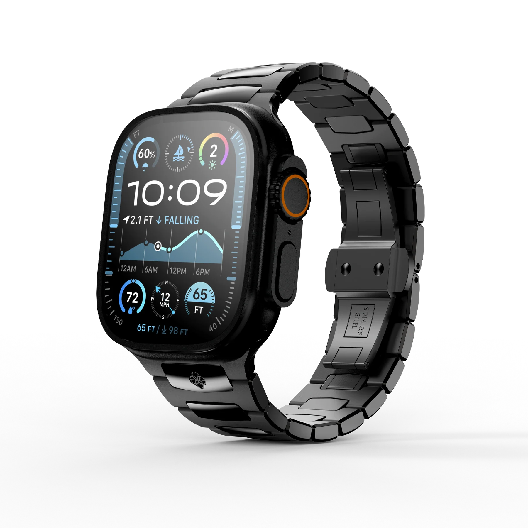 Apple Watch Strap &mdash; Royal II Black view 3