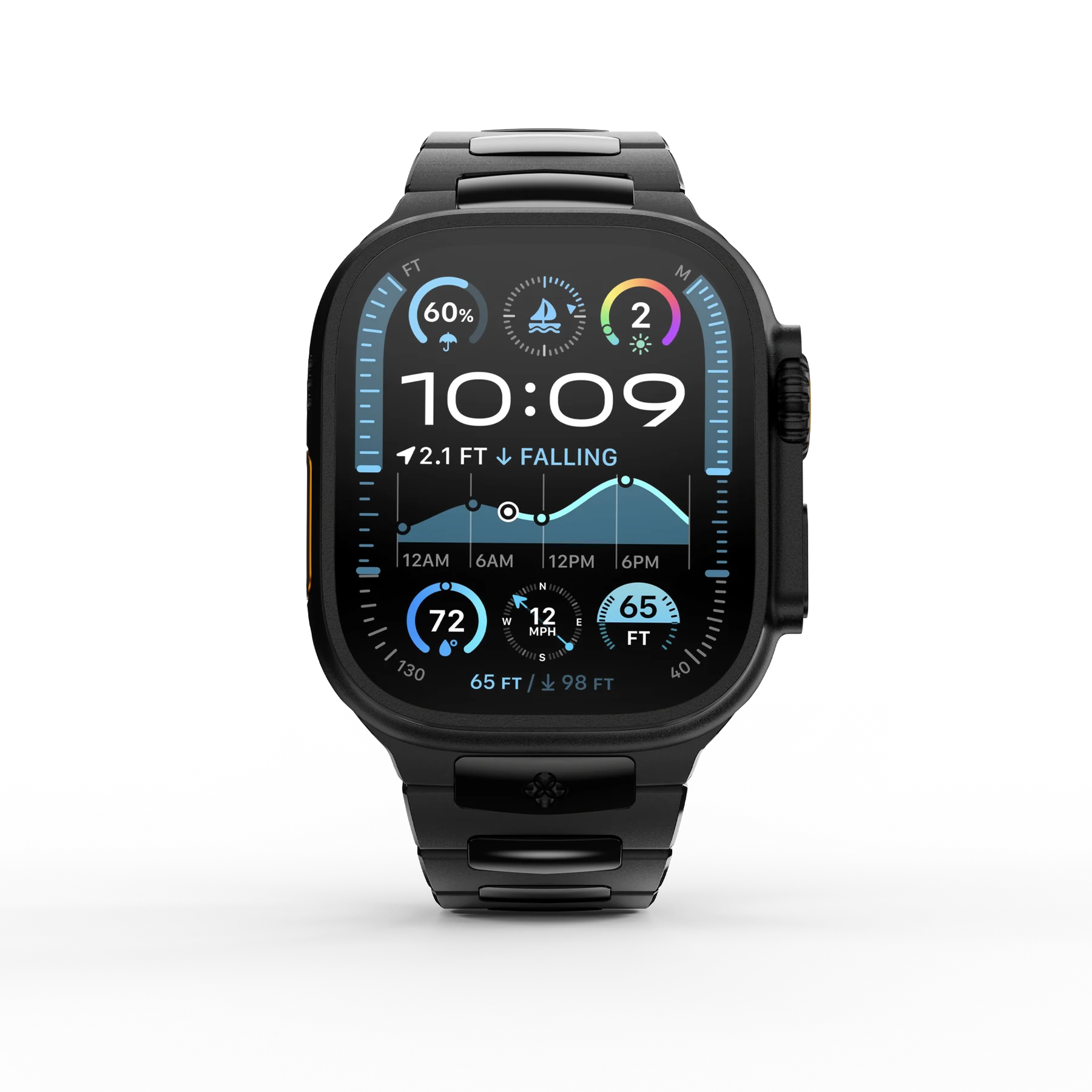 Apple Watch Strap &mdash; Royal II Black view 4