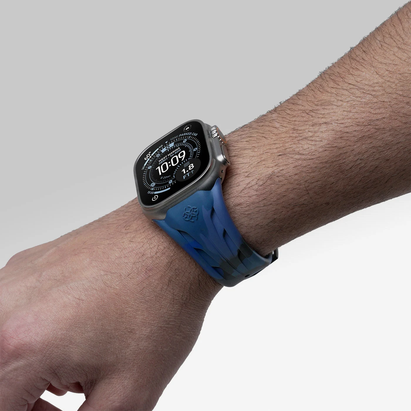 Apple Watch Strap &mdash; Racing Sport Midnight Camouflage view 3