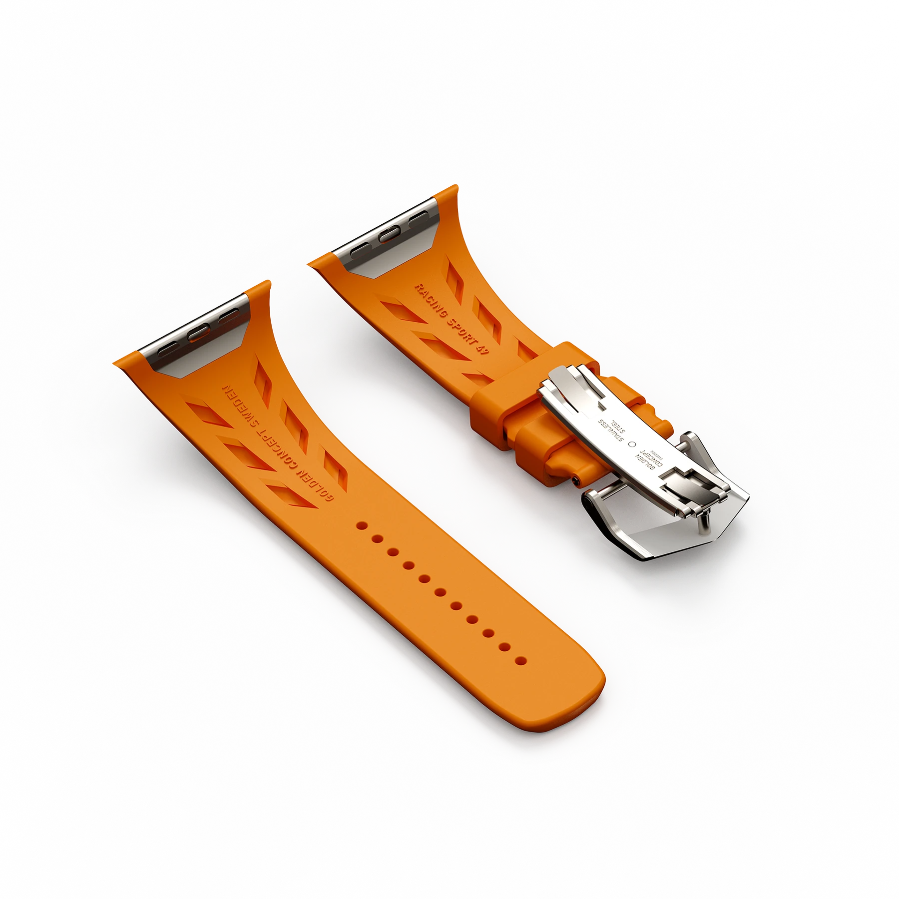 Apple Watch Strap &mdash; Racing Sport Sunset Orange view 3