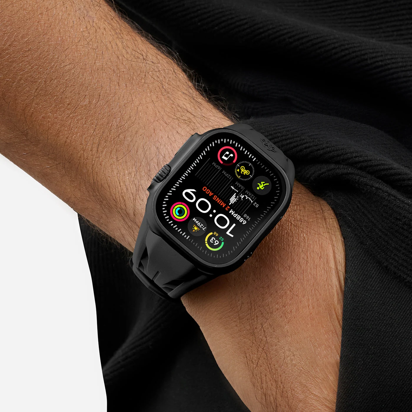 Apple Watch Strap &mdash; Racing Sport Sunset Orange view 5